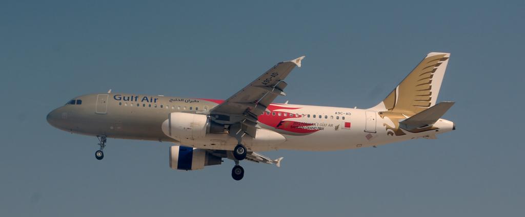 A9C-AO A320, Gulf Air, Formel1 Bahrain 2012 Beschriftung